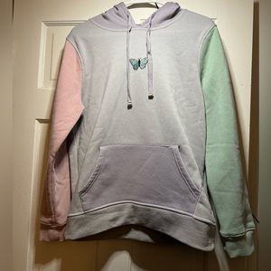 Multicolored butterfly hoodie
